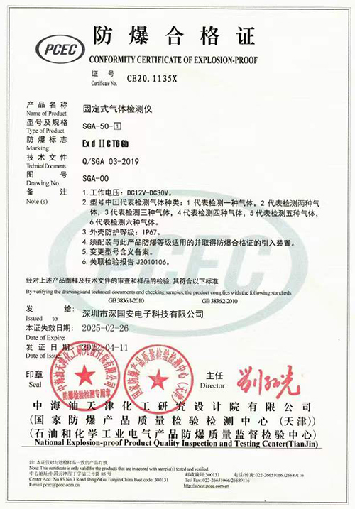 固定式六合一kok体育防爆证