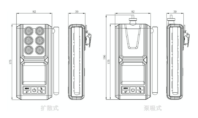 便携式六合一kok体育产品尺寸示意图
